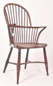 19TH CENTURY YEW WOOD & ELM HOOP BACK WINDSOR ARMCHAIR