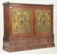 REGENCY EARLY 19TH CENTURY ROSEWOOD & BRASS INLAID PIER CABINET