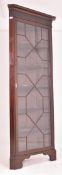 GEORGE III 19TH CENTURY MAHOGANY ASTRAGAL CORNER BOOKCASE CABINET