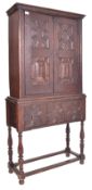 18TH CENTURY JACOBEAN OAK BOOKCASE CABINET