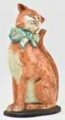 VICTORIAN 19TH CENTURY HAND PAINTED CAST IRON CAT DOOR STOP