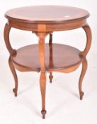 EDWARDIAN ARTS & CRAFTS MAHOGANY & SATINWOOD INLAY CIRCULAR TABLE