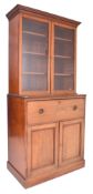 EARLY 19TH CENTURY SHERATON REVIVAL MAHOGANY SECRETAIRE BOOKCASE