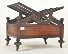 WILLIAM IV EARLY 19TH CENTURY ROSEWOOD CANTERBURY MAGAZINE RACK