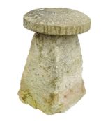 ORIGINAL BASE STADDLE STONE WITH RECONSTITUTED LATER TOP