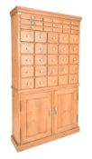 19TH CENTURY SHOP JEWELLERS HABERDASHERY CUPBOARD CHEST OF DRAWERS