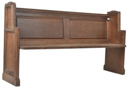 19TH CENTURY VICTORIAN CHURCH ECCLESIASTICAL OAK CHURCH PEW