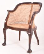WYLIE & LOCHHEAD - SCOTTISH CANE WORKED & MAHOGANY BERGERE CHAIR