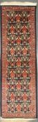 PERSIAN KASHAN PICTORIAL 100% WOOL RUNNER RUG