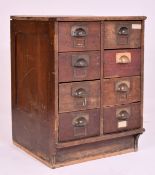 EARLY 20TH CENTURY HARDWOOD & BRASS BANKER'S FILING CHEST