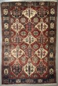 EARLY 20TH CENTURY PERSIAN BAKHTIARI HAND WOVEN CARPET RUG