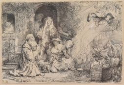 REMBRANDT VAN RIJN (1606-1669) - 17TH CENTURY ETCHING PAINTING