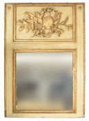 FRENCH LOUIS XVI STYLE 19TH CENTURY TRUMEAU OVERMANTEL MIRROR