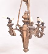 LARGE ITALIAN BAROQUE STYLE CAST IRON CHANDELIER