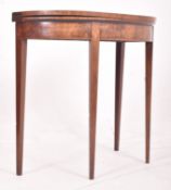 GEORGE III 18TH CENTURY WALNUT & SATINWOOD INLAID DEMI LUNE TABLE