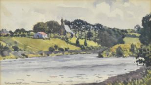 NORMAN WILKINSON (1878-1971) - RIVER BANN - WATERCOLOUR ON PAPER
