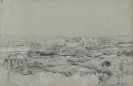 JAMES STARK (1794-1859) - LANDSCAPE - PENCIL & CHALK ON PAPER PAINTING