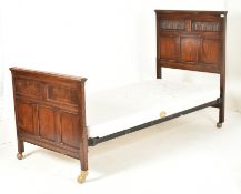 17TH CENTURY COMMONWEALTH REVIVAL OAK SINGLE BED FRAME
