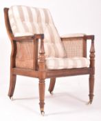 19TH CENTURY GILLOWS MANNER BERGERE LIBRARY ARMCHAIR