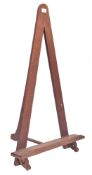 EARLY 20TH CENTURY MAHOGANY & PINE WOOD FIXED FLOOR ARTIST'S EASEL