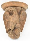 BLACK FOREST LATE 18TH CENTURY CARVED OAK EAGLE WALL SCONCE BRACKET