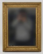 LATE 19TH CENTURY GILTWOOD CASSETTA WALL HANGING MIRROR