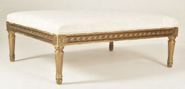19TH CENTURY VICTORIAN GILT WOOD OTTOMAN FOOTSTOOL