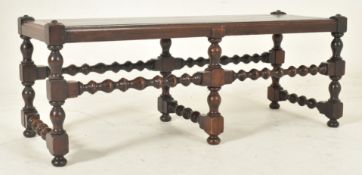 19TH CENTURY CARVED MAHOGANY SLATTED TOP LUGGAGE RACK