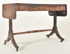 19TH CENTURY MAHOGANY DROP LEAF SOFA TABLE DESK