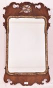 19TH CENTURY FLAME MAHOGANY GILDED PHOENIX PIER MIRROR