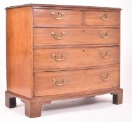 GEORGE III 19TH CENTURY MAHOGANY BOW FRONTED CHEST OF DRAWERS