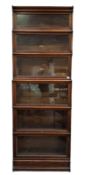 GLOBE WERNICKE - EARLY 20TH CENTURY SIX TIER BARRISTER'S STACKING BOOKCASE