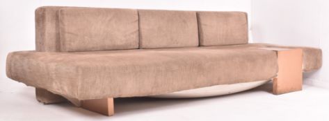 LARGE CONTEMPORARY DESIGN VELVET LIKE LOUNGE SOFA