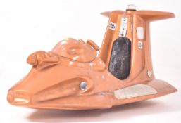 VINTAGE FAIRGROUND JUVENILE RIDE IN THE FORM OF GOLD SPACE SHIP