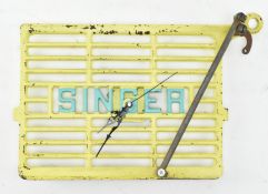 SINGER SEWING MACHINE CAST IRON FOOT PEDAL CLOCK