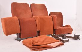 TWO VINTAGE MID CENTURY CONJOINED CINEMA CHAIRS