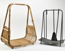 ROSE & GREY - FIRESIDE COMPANION AND LOG BASKET