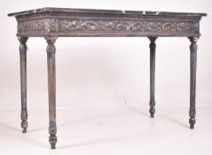 FRENCH LOUIS XVI STYLE VINTAGE MARBLE TOP HALL TABLE