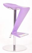 INFINITI - ZED STOOL - CONTEMPORARY VINYL & CHROME BAR STOOL