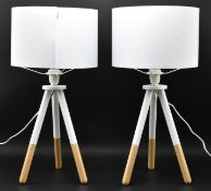 PAIR OF CONTEMPORARY DESIGNER TABLE LAMPS