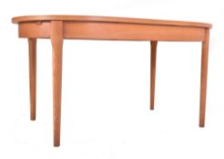 NATHAN FURNITURE - MID CENTURY TEAK WOOD OVAL EXTENDING DINING TABLE