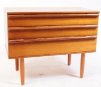 BRITISH MODERN DESIGN - MID CENTURY TEAK WOOD PEDESTAL CHEST