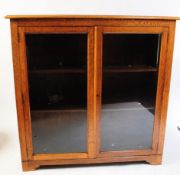 1920S SOLID HONEY OAK LIBRARY BOOKCASE CABINET CUPBOARD