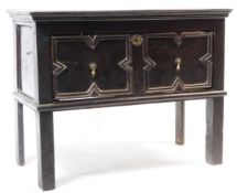 17TH CENTURY COMMONWEALTH REVIVAL OAK CHEST OF DRAWERS