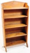 1920S ARTS & CRAFTS SOLID OAK PEG JOINTED OPEN WINDOW BOOKCASE