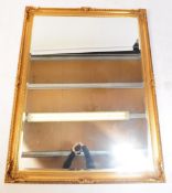 CLASSICAL LARGE GILT FRAMED OVERMANTEL WALL MIRROR