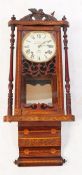 EARLY 20TH CENTURY H SAMUEL INLAID DROP DIAL WALL CLOCK