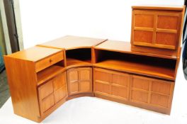NATHAN FURNITURE - MID CENTURY TEAK WALL UNIT / CABINETS