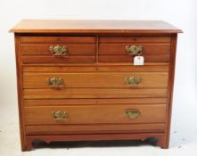 EDWARDIAN WALNUT CHEST OF DRAWERS