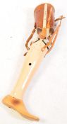 MID CENTURY PROSTHETIC LEG WITH FOOT BLOCK